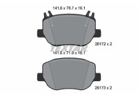 Brake pad set, disc brake 2617201 Textar
