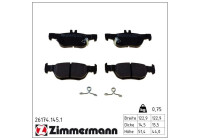 Brake Pad Set, disc brake 26174.145.1 Zimmermann