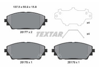 Brake pad set, disc brake 2617701 Textar