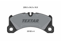 Brake pad set, disc brake 2618501 Textar