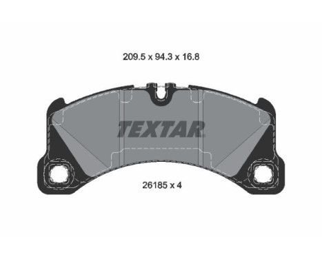 Brake pad set, disc brake 2618501 Textar