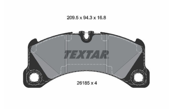 Brake pad set, disc brake 2618501 Textar