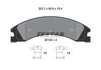 Brake pad set, disc brake 2619201 Textar