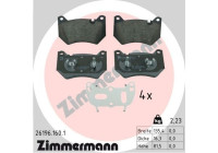 Brake pad set, disc brake 26196.160.1 Zimmermann