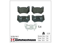 Brake pad set, disc brake 26196.160.1 Zimmermann