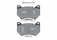 Brake pad set, disc brake 2619601 Textar