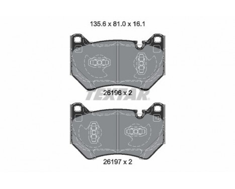 Brake pad set, disc brake 2619601 Textar