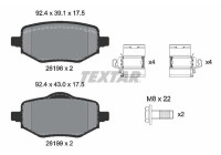 Brake pad set, disc brake 2619801 Textar