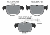 Brake pad set, disc brake 2620603 Textar