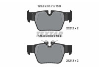 Brake pad set, disc brake 2621201 Textar