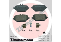 Brake pad set, disc brake 26215.185.2 Zimmermann