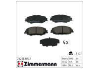Brake pad set, disc brake 26217.165.2 Zimmermann