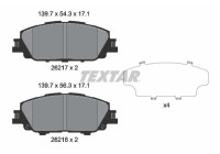 Brake pad set, disc brake 2621701 Textar