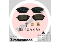 Brake pad set, disc brake 26236.150.2 Zimmermann