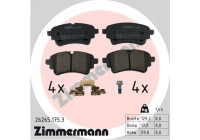 Brake pad set, disc brake 26265.175.3 Zimmermann