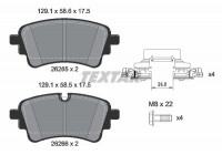 Brake pad set, disc brake 2626501 Textar