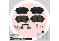 Brake pad set, disc brake 26267.170.2 Zimmermann