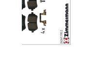 Brake pad set, disc brake 26267.170.2 Zimmermann