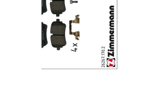 Brake pad set, disc brake 26267.170.2 Zimmermann