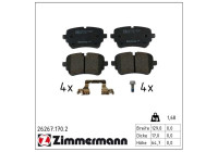 Brake pad set, disc brake 26267.170.2 Zimmermann