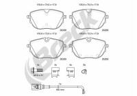 Brake pad set, disc brake 26268 00 703 00 Breck