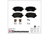 Brake pad set, disc brake 26271.175.2 Zimmermann