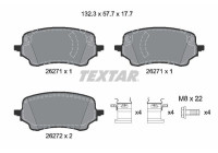Brake pad set, disc brake 2627101 Textar