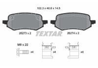 Brake pad set, disc brake 2627301 Textar