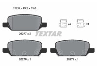 Brake pad set, disc brake 2627701 Textar