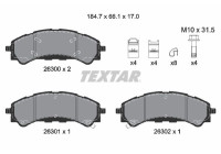 Brake pad set, disc brake 2630001 Textar