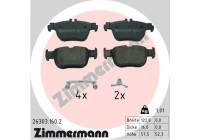 Brake pad set, disc brake 26303.160.2 Zimmermann
