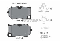 Brake pad set, disc brake 2630601 Textar