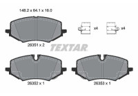 Brake pad set, disc brake 2635102 Textar