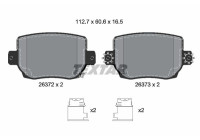 Brake pad set, disc brake 2637201 Textar