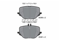 Brake pad set, disc brake 2639001 Textar