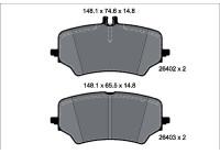 Brake pad set, disc brake 2640201 Textar