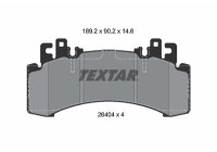Brake pad set, disc brake 2640401 Textar