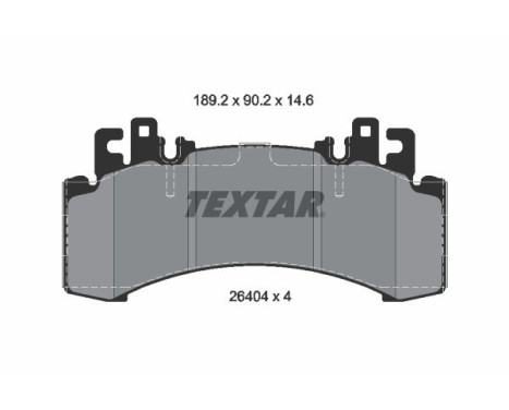 Brake pad set, disc brake 2640401 Textar