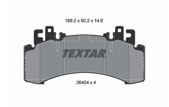 Brake pad set, disc brake 2640401 Textar