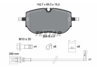 Brake pad set, disc brake 2641601 Textar