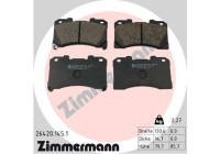 Brake pad set, disc brake 26420.145.1 Zimmermann
