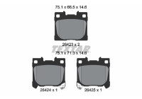 Brake pad set, disc brake 2642301 Textar
