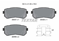 Brake pad set, disc brake 2643701 Textar