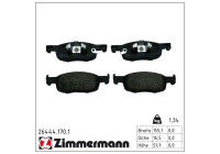 Brake pad set, disc brake 26444.170.1 Zimmermann