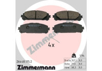Brake pad set, disc brake 26448.175.2 Zimmermann