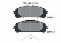 Brake pad set, disc brake 2644801 Textar