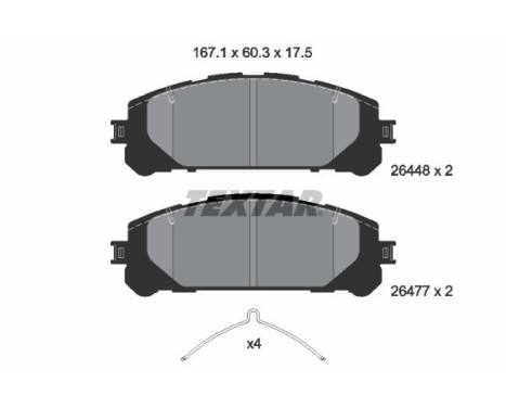 Brake pad set, disc brake 2644801 Textar