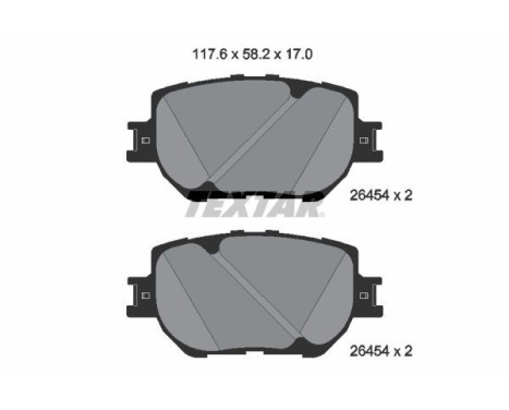 Brake pad set, disc brake 2645401 Textar