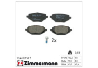 Brake pad set, disc brake 26468.150.2 Zimmermann