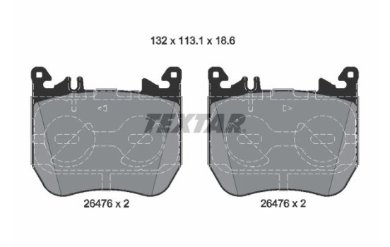 Brake pad set, disc brake 2647601 Textar